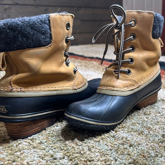 Sorel Waterproof Slimpack II Lace Boot Wool ELK/BLK Women's 7 ⭐️🎉 HOST PICK ⭐️🎉 - Picture 5 of 16